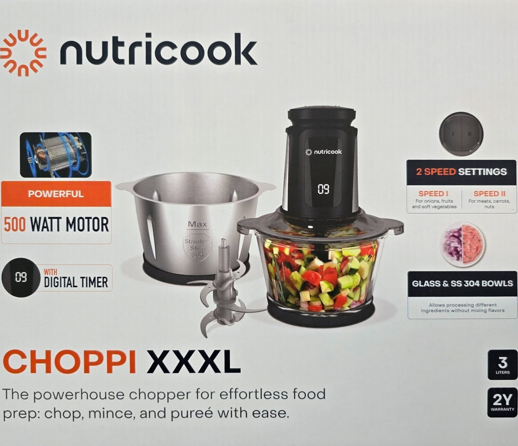 خردکن نوتریکوک مدل CH6000 ظرفیت ۳ لیتر - Image 4